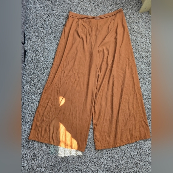 Pretty Little Thing Palazzo Satin Pants Women Sz 22 Plus Orange Wide Leg… - Picture 11 of 12